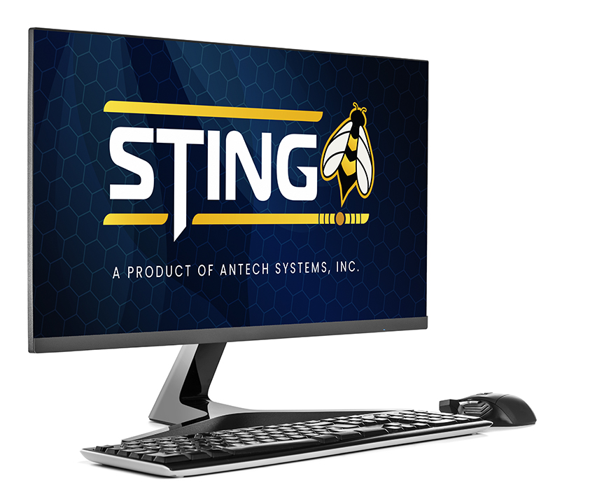 Sting software on a desktop computer